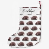 Komodo Dragon Illustration Kleiner Weihnachtsstrumpf (Rückseite)