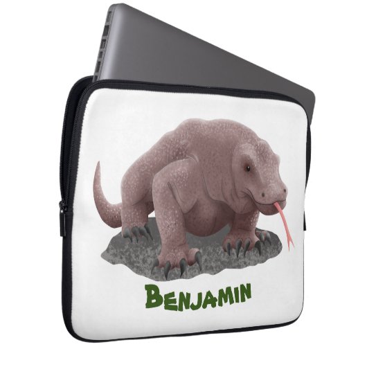 Komodo Dragon Illustration Laptopschutzhülle (Vorne Rechts)