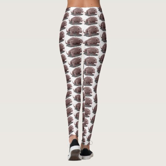 Komodo Dragon Illustration Leggings (Rückseite)