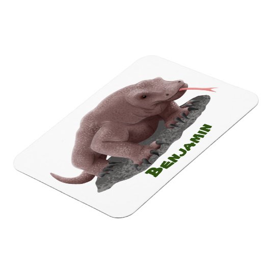 Komodo Dragon Illustration Magnet (Linke Seite)