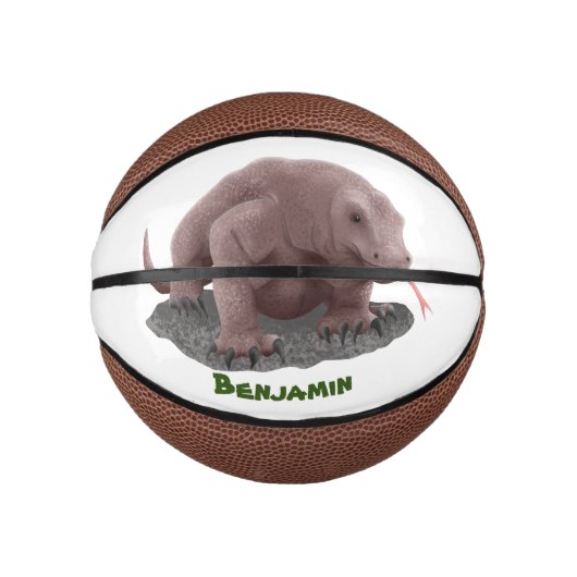 Komodo Dragon Illustration Mini Basketball (Vorderseite)