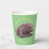 Komodo Dragon Illustration Pappbecher (Rückseite)