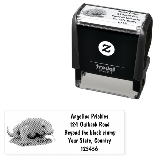 Komodo Dragon Illustration Permastempel (Beispiel)