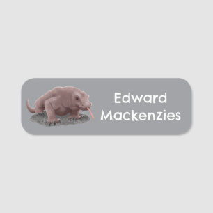 Komodo Dragon Illustration personalisiert Namensschild
