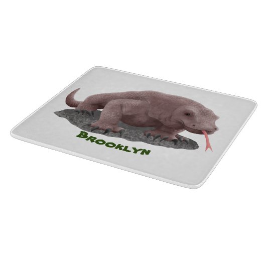 Komodo Dragon Illustration Schneidebrett (Ecke)