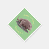 Komodo Dragon Illustration Serviette (Ecke)