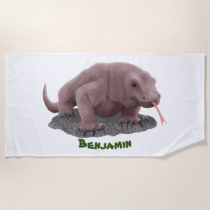 Komodo Dragon Illustration Strandtuch