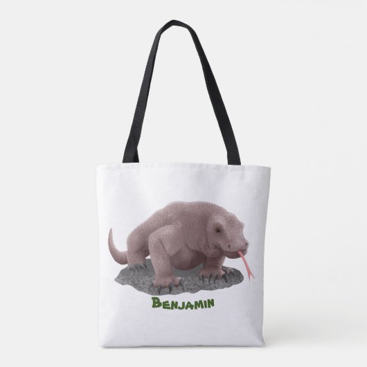 Komodo Dragon Illustration Tasche (Rückseite)