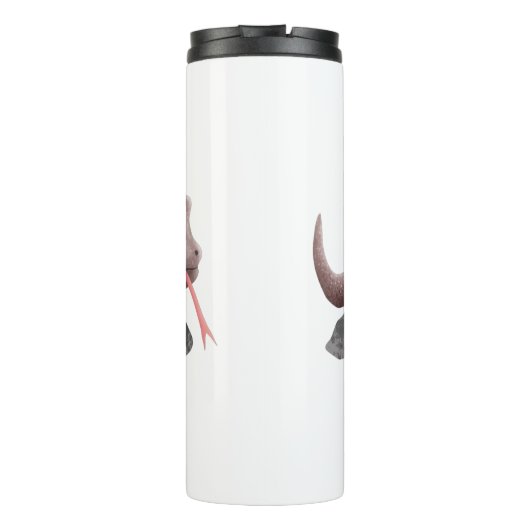 Komodo Dragon Illustration Thermosbecher (Rückseite)