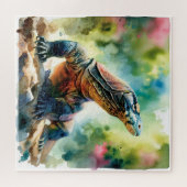 Komodo Dragon in Watercolor REF20 - Watercolor Puzzle (Horizontal)