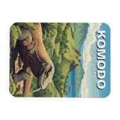 Komodo Dragon Indonesien Nationalpark Magnet (Horizontal)