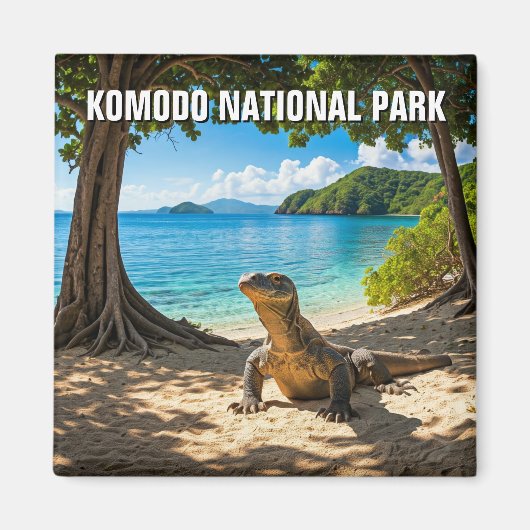 Komodo Dragon Indonesien Nationalpark Magnet (Vorne)