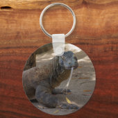 Komodo Dragon Licking Schlüsselanhänger (Vorderseite)