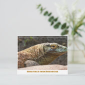 Komodo Dragon of Indonesia Modern Postkarte (Stehend Vorderseite)