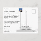 Komodo Dragon of Indonesia Modern Postkarte (Rückseite)