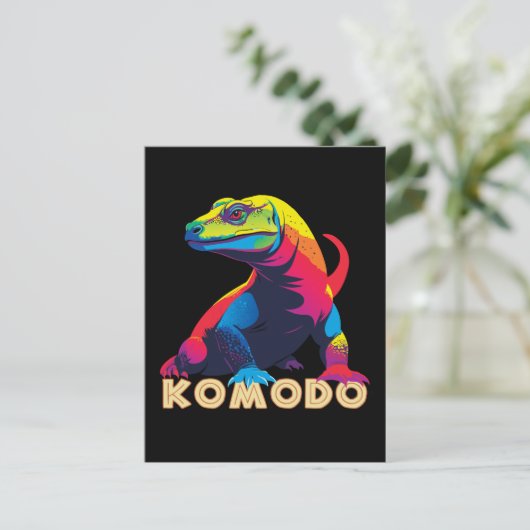Komodo Dragon Postkarte (Stehend Vorderseite)