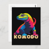 Komodo Dragon Postkarte (Vorne/Hinten)