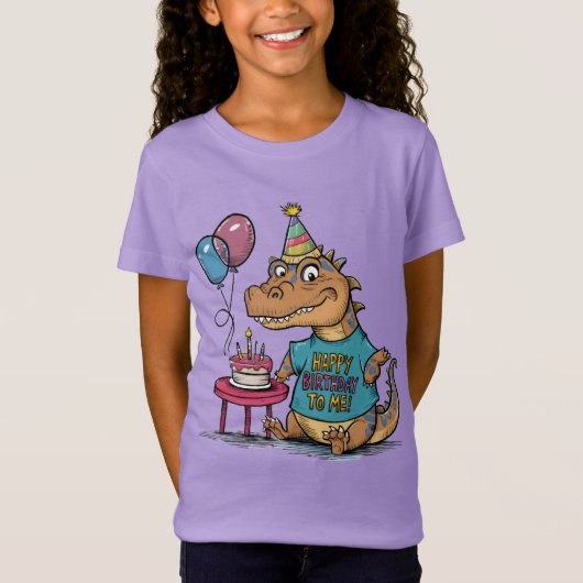 Komodo Dragon trägt Geburtstagsfeier T-Shirt (Vorderseite)