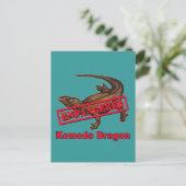 Komodo Dragon Tshirts vom Aussterben bedroht Postkarte (Stehend Vorderseite)