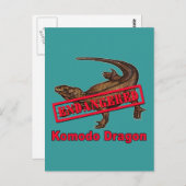 Komodo Dragon Tshirts vom Aussterben bedroht Postkarte (Vorne/Hinten)