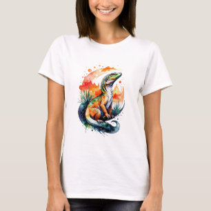 Komodo Dragon Watercolor T-Shirt