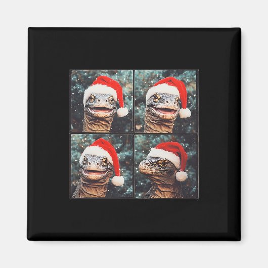 Komodo Dragon Weihnachten Magnet (Vorne)