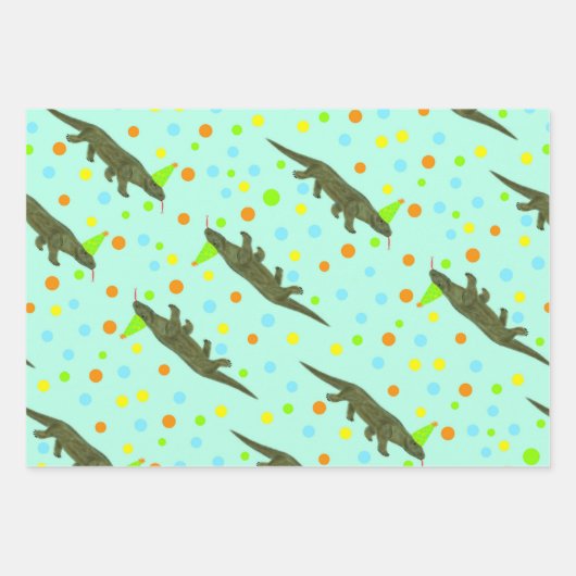 Komodo Dragon Wrapping Paper Geschenkpapier Set (Vorderseite 3)