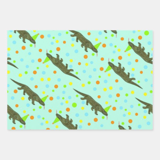 Komodo Dragon Wrapping Paper Geschenkpapier Set (Vorderseite 2)