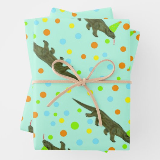 Komodo Dragon Wrapping Paper Geschenkpapier Set (Beispiel)