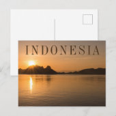 Komodo-Insel bei Sonnenuntergang Postkarte (Vorne/Hinten)