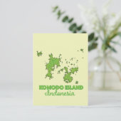 Komodo Insel Indonesien Karte (Stehend Vorderseite)