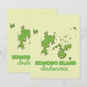 Komodo Insel Indonesien Karte (Vorne/Hinten)