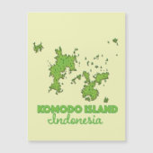 Komodo Insel Indonesien Karte (Vorderseite)