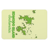 Komodo Insel Indonesien Karte Magnet (Horizontal)