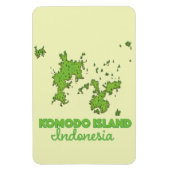 Komodo Insel Indonesien Karte Magnet (Vertikal)