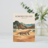 Komodo-Insel Indonesien Postkarte (Stehend Vorderseite)