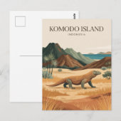 Komodo-Insel Indonesien Postkarte (Vorne/Hinten)