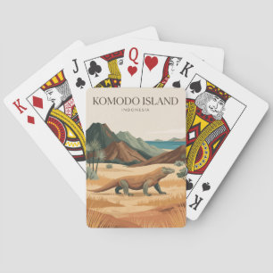 Komodo-Insel Indonesien Spielkarten