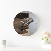 Komodo Island Monitordrache aus dem Rahmen Große Wanduhr (Zuhause)