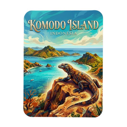 Komodo National Park Indonesia Magnet (Vertikal)