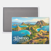 Komodo Nationalpark Indonesien Magnet (Vorderseite/Rückseite)