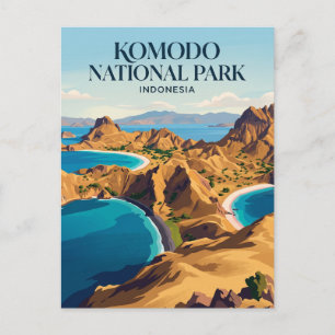 Komodo-Nationalpark Indonesien Postkarte