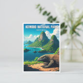 Komodo Nationalpark Indonesien Postkarte (Stehend Vorderseite)