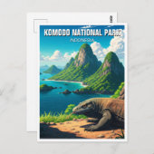 Komodo Nationalpark Indonesien Postkarte (Vorne/Hinten)