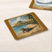 Komodo Nationalpark Indonesien Rechteckiger Pappuntersetzer (angewinkelt)