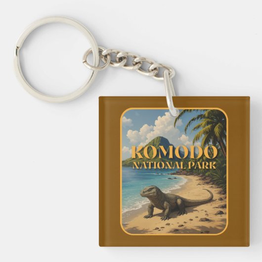 Komodo Nationalpark Indonesien Schlüsselanhänger (Vorderseite)