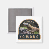Komodo Nationalpark Indonesien Vintag Magnet (Vorderseite/Rückseite)