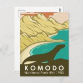 Komodo Nationalpark Indonesien Vintag Postkarte (Vorne/Hinten)
