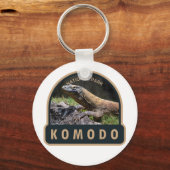 Komodo Nationalpark Indonesien Vintag Schlüsselanhänger (Vorderseite)