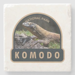 Komodo Nationalpark Indonesien Vintag Steinuntersetzer